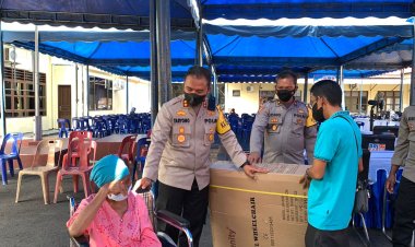 POLRES SIBOLGA GELAR VAKSINASI MASSAL GUNA PERCEPAT HERD IMMUNUTY