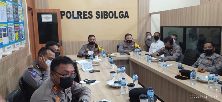 Kapolres Sibolga ikuti Taklimat Awal Audit Kinerja Poldasu TA.2022 secara Virtual