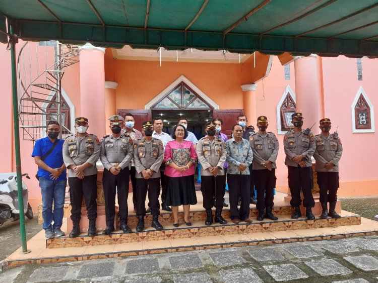 Kapolres dan PJU Polres Sibolga Pantau Langsung Pengamanan hari kenaikan Isa Almasih 2022