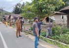 Babinsa Koramil 05/Kolang & Perangkat Desa Gelar Gotong Royong Bersihkan Lingkungan