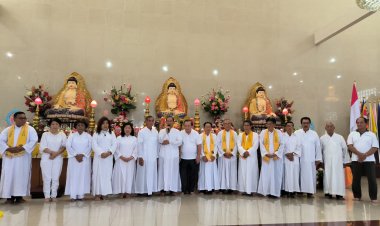 Waisak 2567 Di Sibolga Ditandai Pengambilan Api Di Vihara Paling Tua : Harmonis Masyarakat, Damai Negara