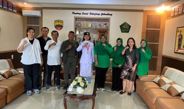 Danrem 023/Kawal Samudra kolonel inf Lukman terima Audensi Violetha Sianturi