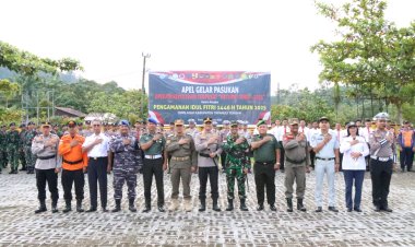 Dihadiri Wakil Bupati, Polres Tapteng Gelar Pasukan Operasi "Ketupat Toba"