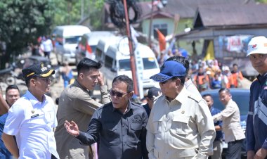 Presiden RI Tinjau Jembatan Bailey Sungai Garoga Tapsel, Turut Mendampingi, Bupati Tapteng & Selatan 