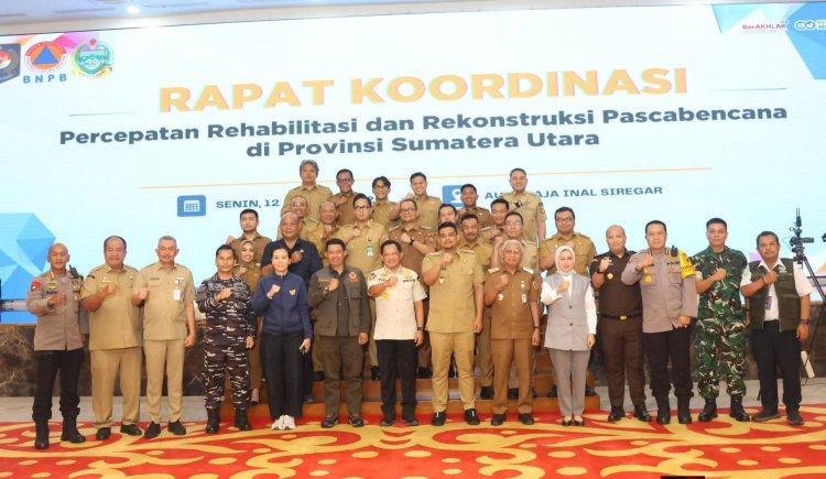 Mendagri pimpin Rapat Koordinasi Percepatan Rehabilitasi Pascabencana Sumatera Utara